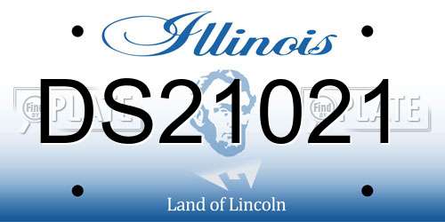 DS21021 Illinois License Plate