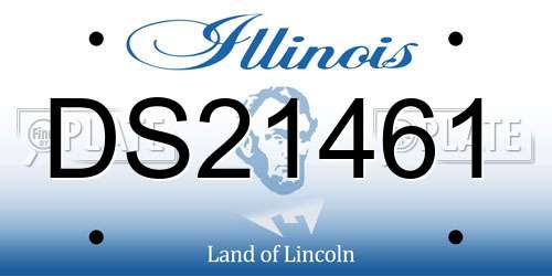 DS21461 Illinois License Plate