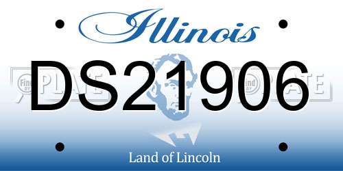 DS21906 Illinois License Plate