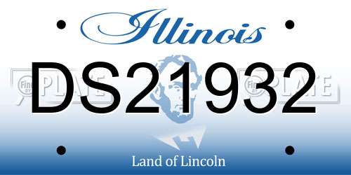 DS21932 Illinois License Plate