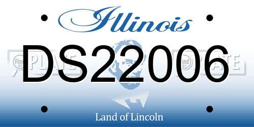 DS22006 Illinois License Plate