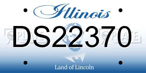 DS22370 Illinois License Plate