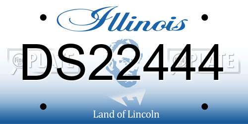 DS22444 Illinois License Plate