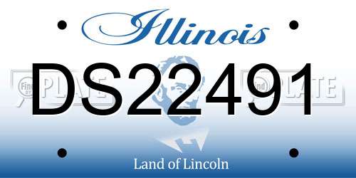 DS22491 Illinois License Plate