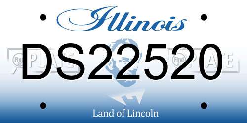 DS22520 Illinois License Plate