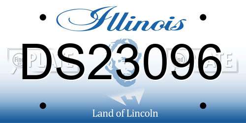 DS23096 Illinois License Plate