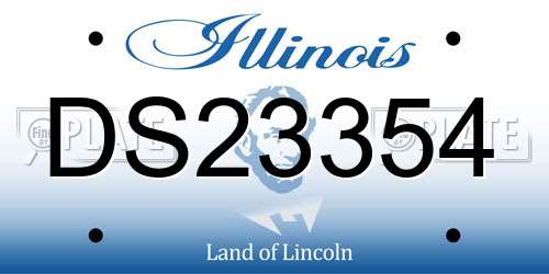 DS23354 Illinois License Plate