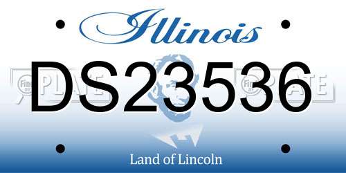 DS23536 Illinois License Plate