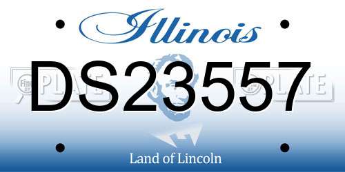 DS23557 Illinois License Plate