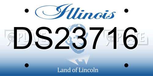 DS23716 Illinois License Plate
