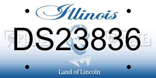 DS23836 Illinois License Plate