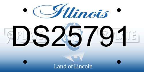 DS25791 Illinois License Plate