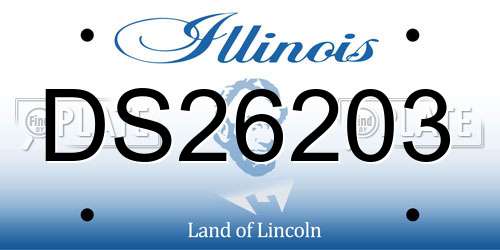 DS26203 Illinois License Plate