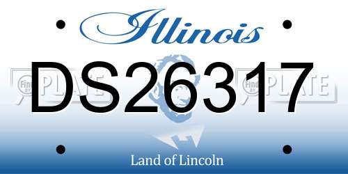 DS26317 Illinois License Plate
