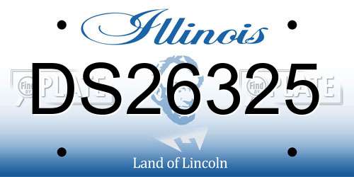 DS26325 Illinois License Plate