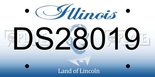 DS28019 Illinois License Plate