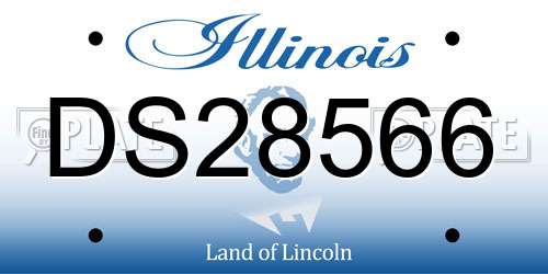 DS28566 Illinois License Plate