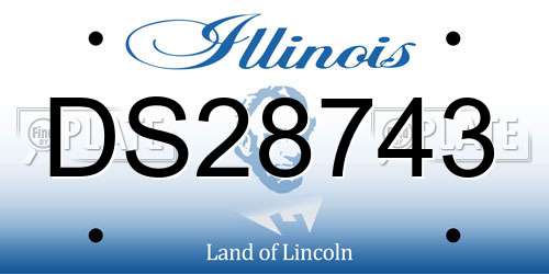 DS28743 Illinois License Plate