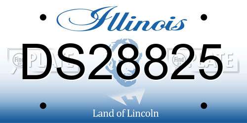 DS28825 Illinois License Plate