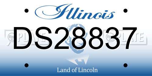 DS28837 Illinois License Plate