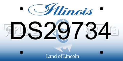 DS29734 Illinois License Plate