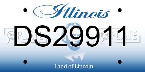 DS29911 Illinois License Plate