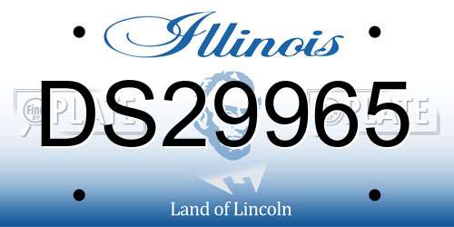 DS29965 Illinois License Plate