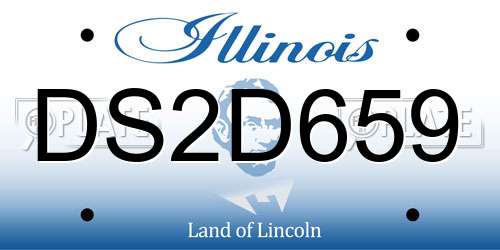 DS2D659 Illinois License Plate