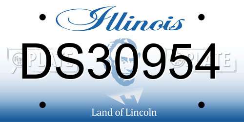 DS30954 Illinois License Plate