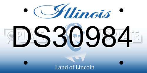 DS30984 Illinois License Plate