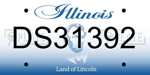 DS31392 Illinois License Plate