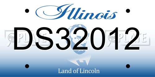 DS32012 Illinois License Plate