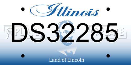 DS32285 Illinois License Plate