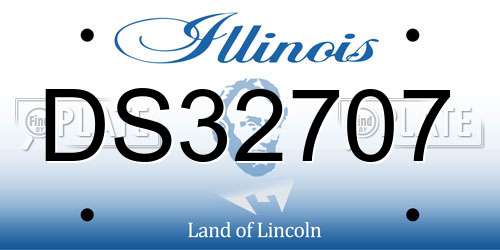 DS32707 Illinois License Plate