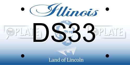 DS33 Illinois License Plate