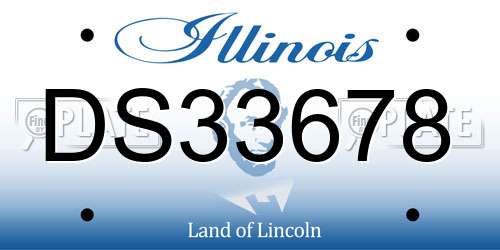 DS33678 Illinois License Plate