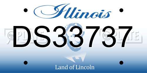 DS33737 Illinois License Plate