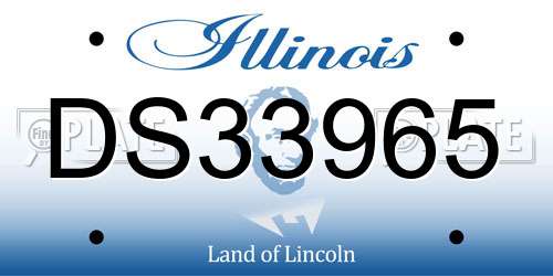 DS33965 Illinois License Plate