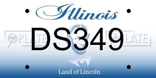 DS349 Illinois License Plate