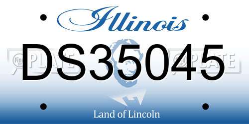 DS35045 Illinois License Plate