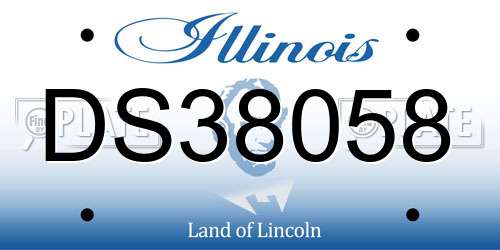 DS38058 Illinois License Plate