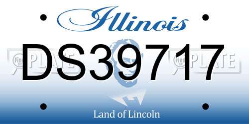 DS39717 Illinois License Plate