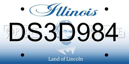 DS3D984 Illinois License Plate