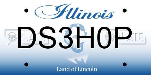 DS3H0P Illinois License Plate