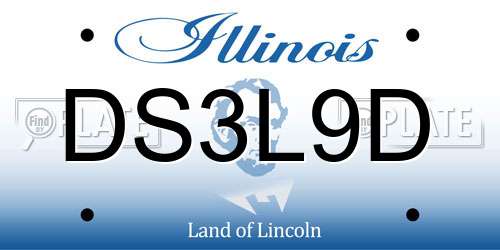 DS3L9D Illinois License Plate