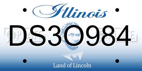 DS3O984 Illinois License Plate