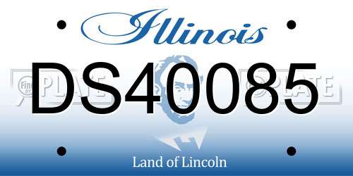 DS40085 Illinois License Plate