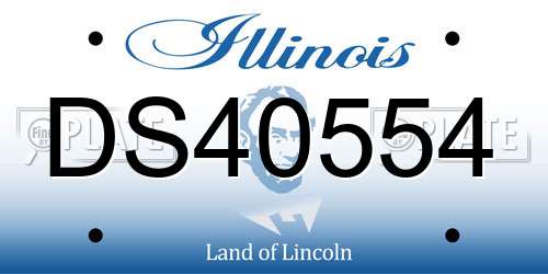 DS40554 Illinois License Plate