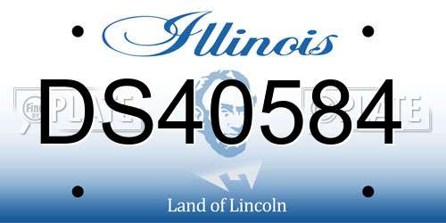 DS40584 Illinois License Plate