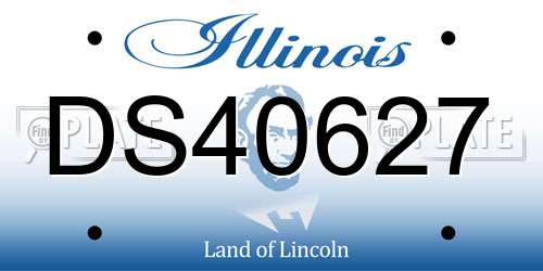 DS40627 Illinois License Plate